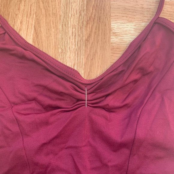 Motionwear Burgundy Princess Seam Camisole Adult Leotard - Picture 3 of 5